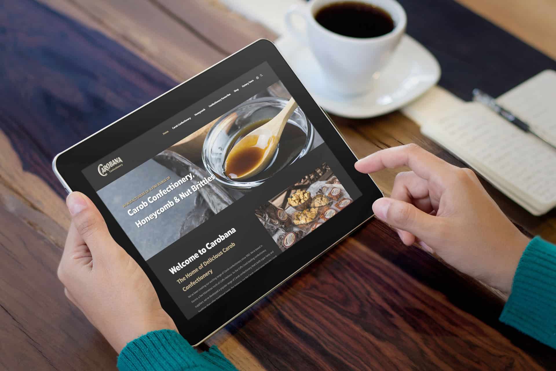 Carobana Confectionery Website Mock-Up