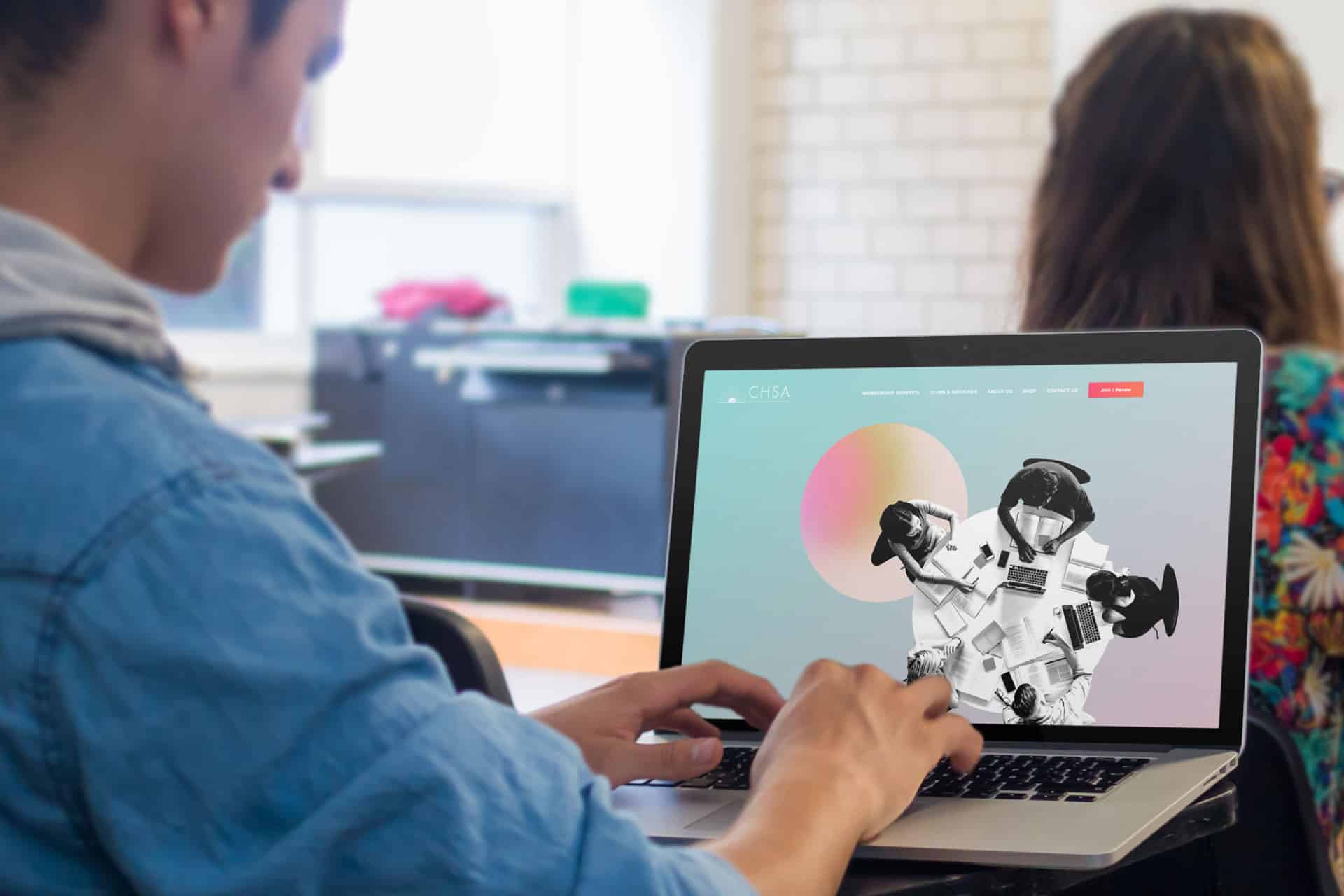 Coffs Harbour Students' Association Laptop Website Mock-Up