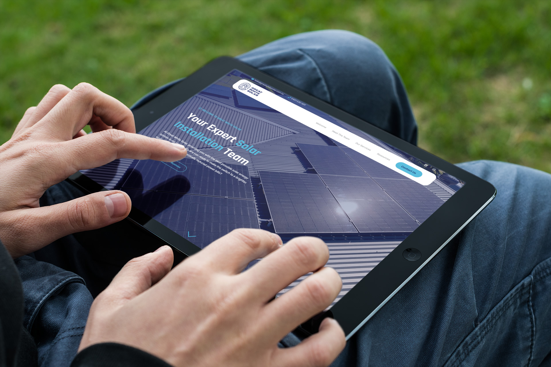 Great White Solar Website Mock-Up