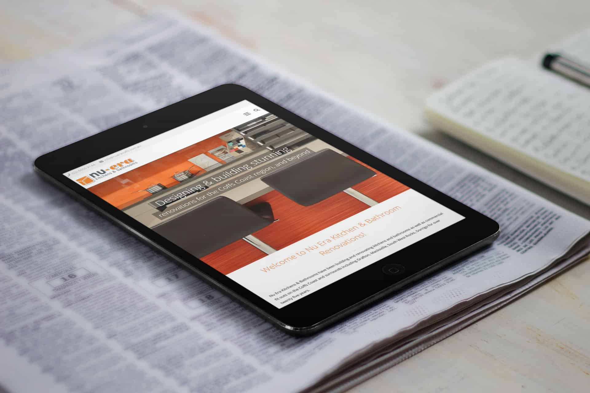 Nu Era Kitchens & Bathrooms Website Mock-Up