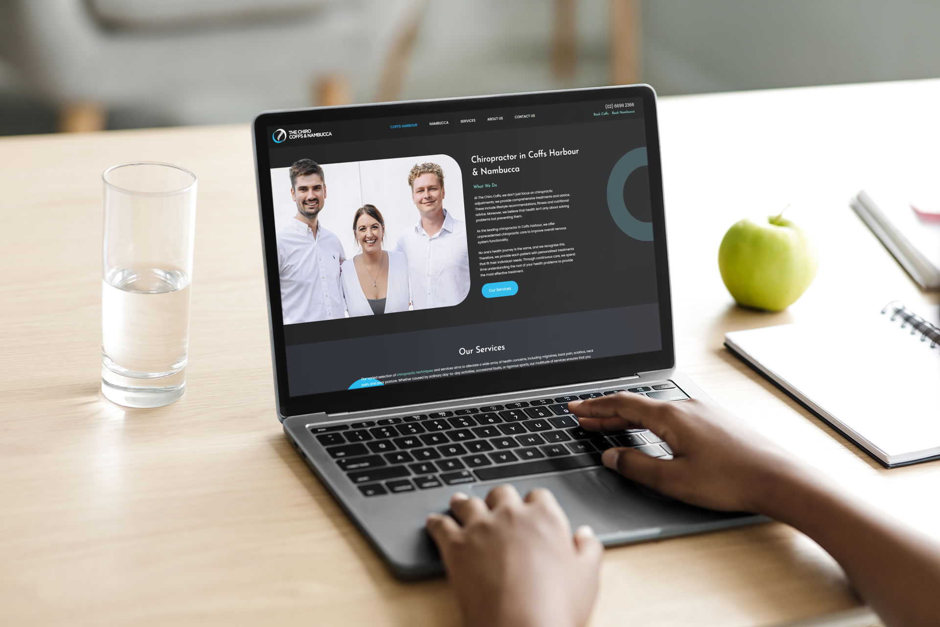 The Chiro Coffs & Nambucca Website Mock-Up