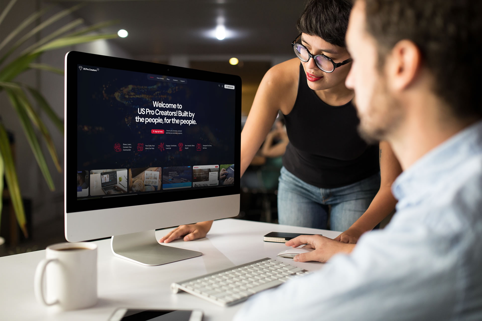 US Pro Creators Website Mock-Up